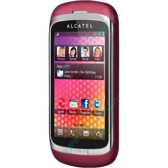 Красно-розовый телефон Alcatel One Touch 818 (Севастополь)